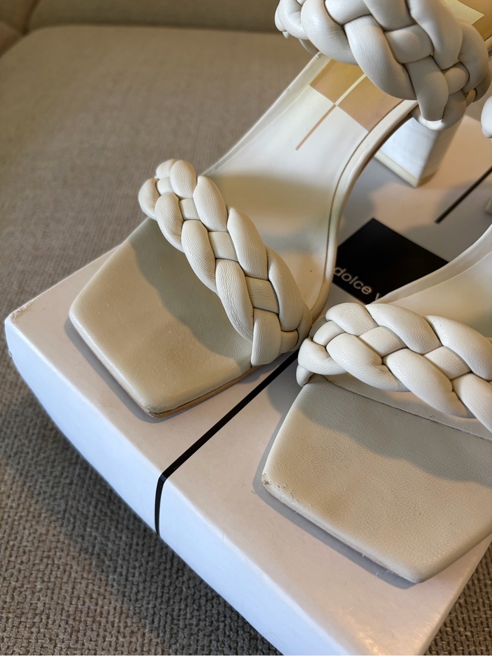 Dolce Vita Ivory Paily Block Heels - Picture 3 of 6
